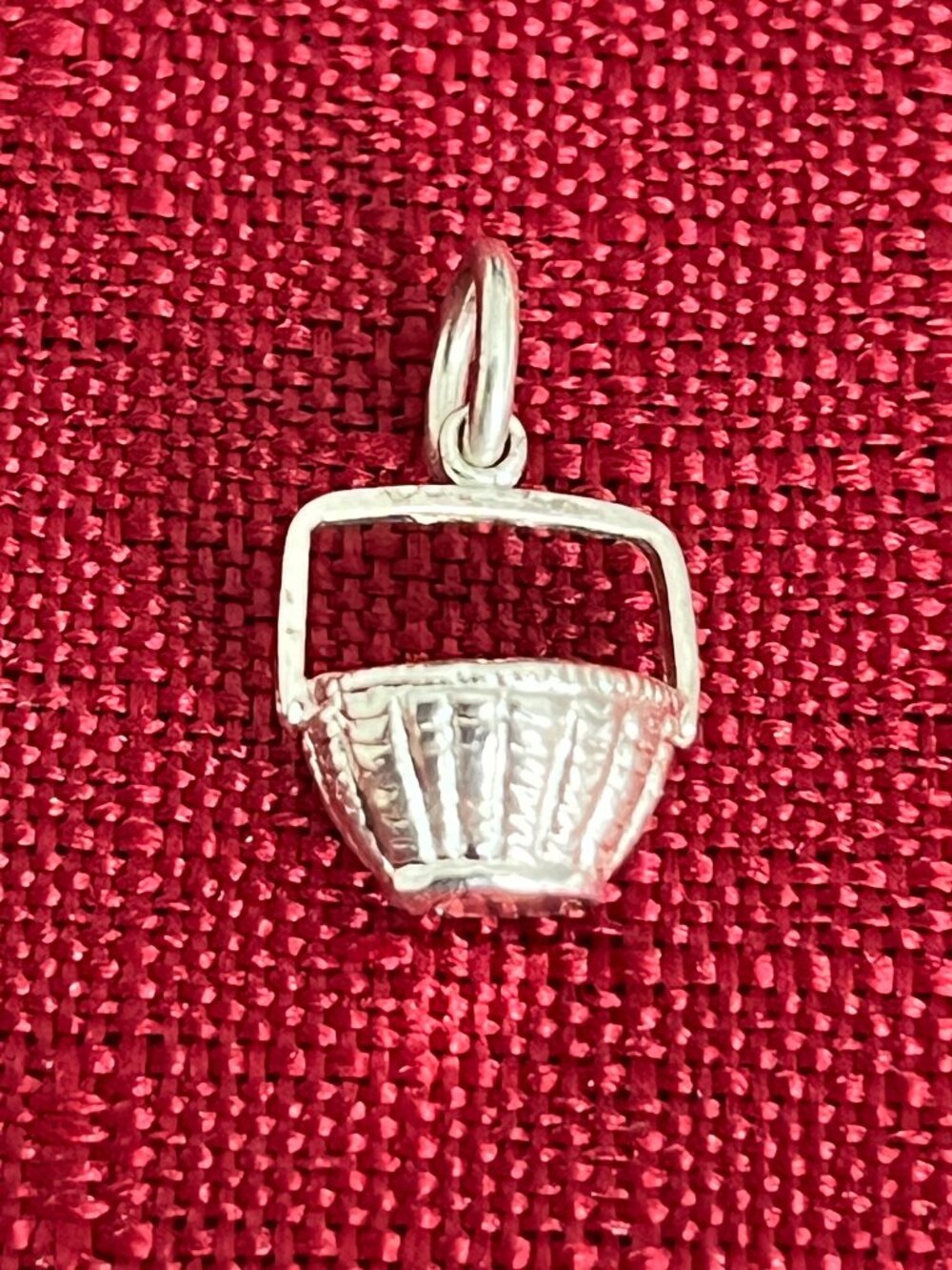 Vintage Silver Plated Nantucket Basket Charm